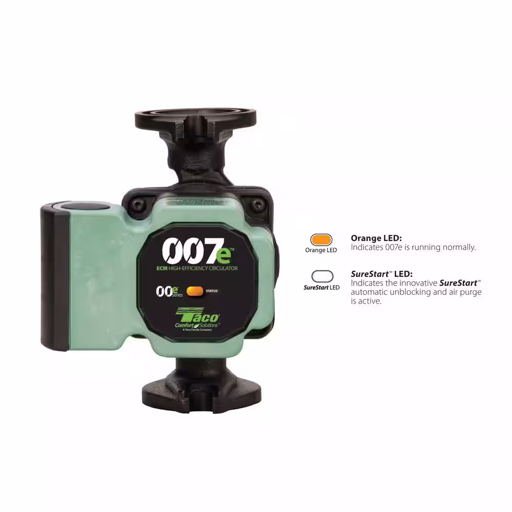 Taco Comfort Solutions Cast Iron ECM High-Efficiency 2-Flange Circulator Pump