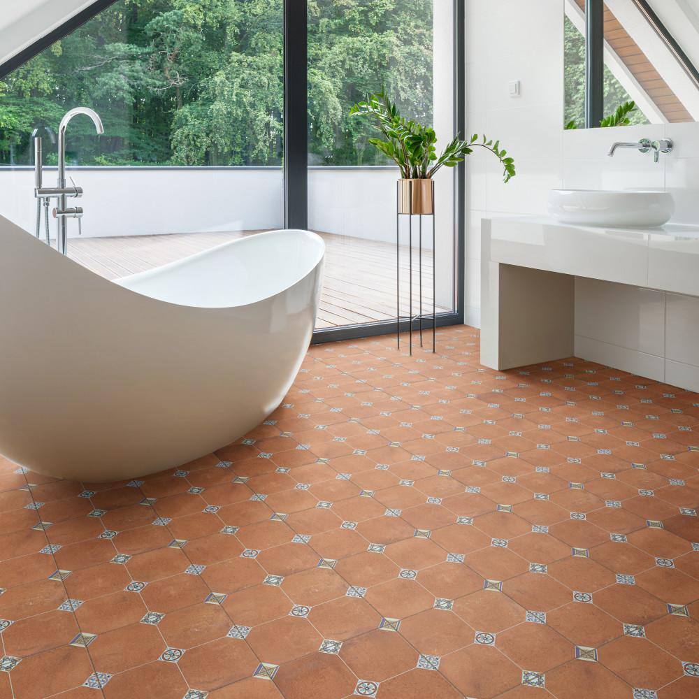Merola Tile Manises Decor Cuero 13-1/8 in. x 13-1/8 in. Ceramic Floor and Wall Tile (10.98 sq. ft./Case)