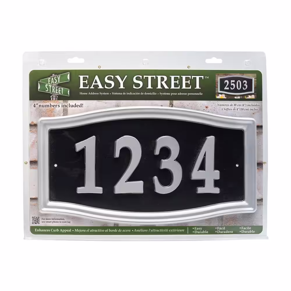 Easy Street Rectangular Nickel Address System