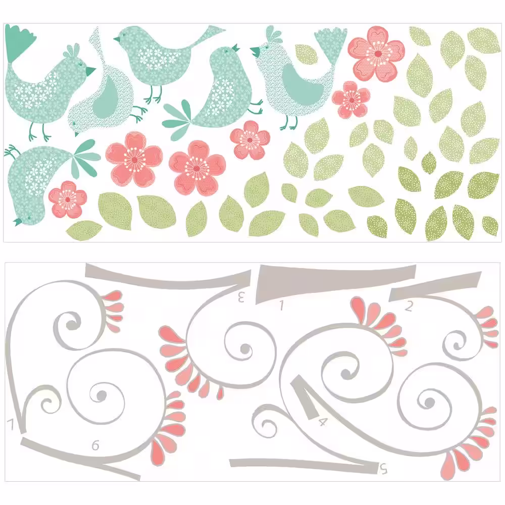 WallPOPs Multicolor Pretty Tweet Wall Art Kit