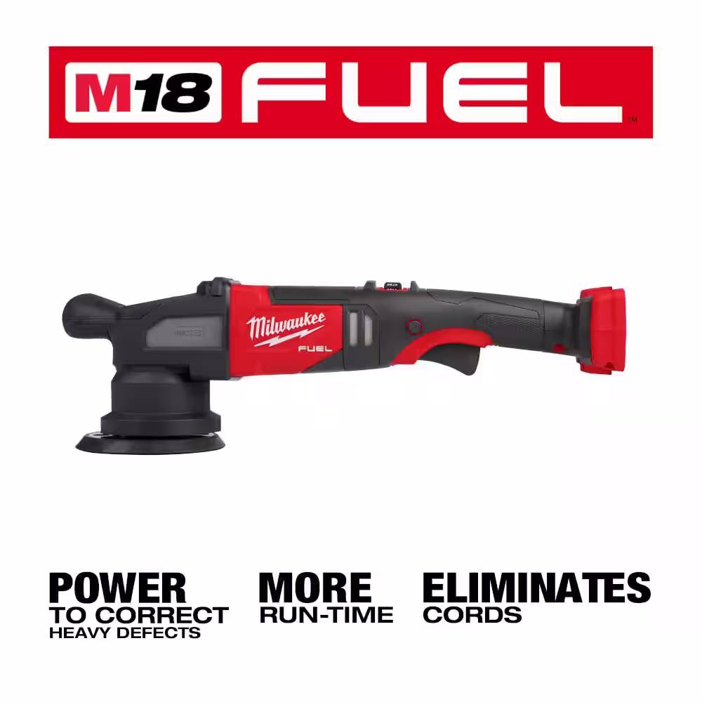 Milwaukee M18 FUEL18V Lithium-Ion Brushless Cordless 15MM DA Polisher (Tool-Only)