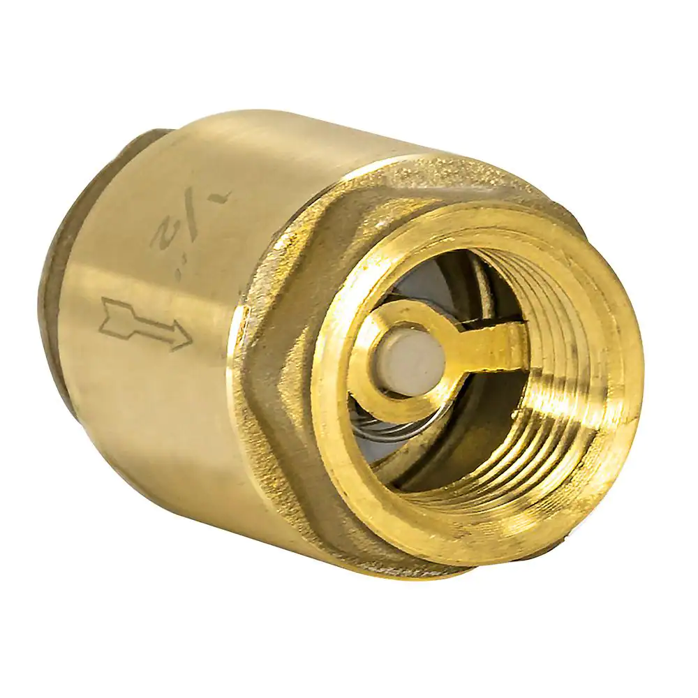 EZ-FLO 1/2 in. IPS Brass In-Line Check Valve