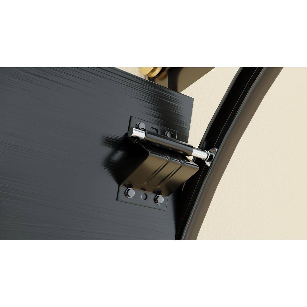 IDEAL SECURITY Black Garage Door Brackets, Top Fixture (3-Pack)