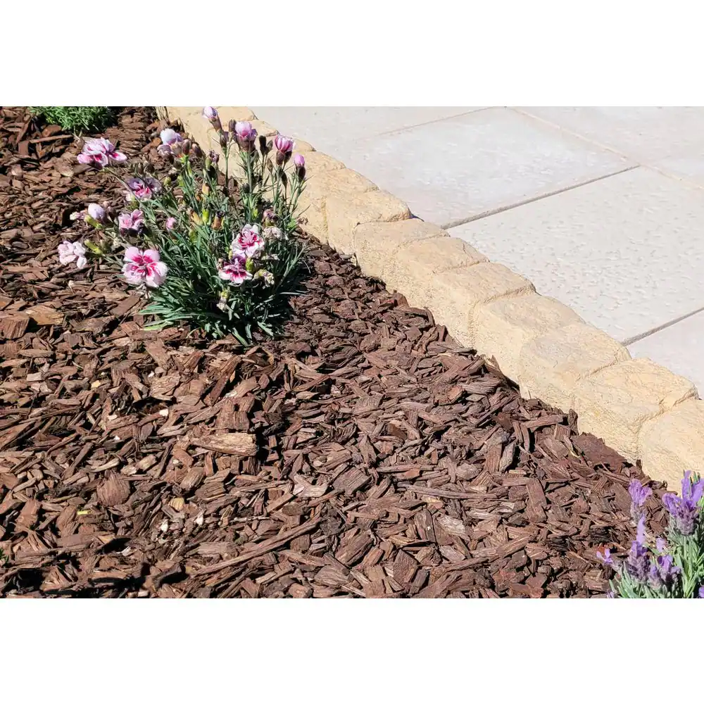 Classic Stone 17 in. x 4 in. x 4 in. Concrete Tumbled Edging Tan Edging Pack-(18-Pack)