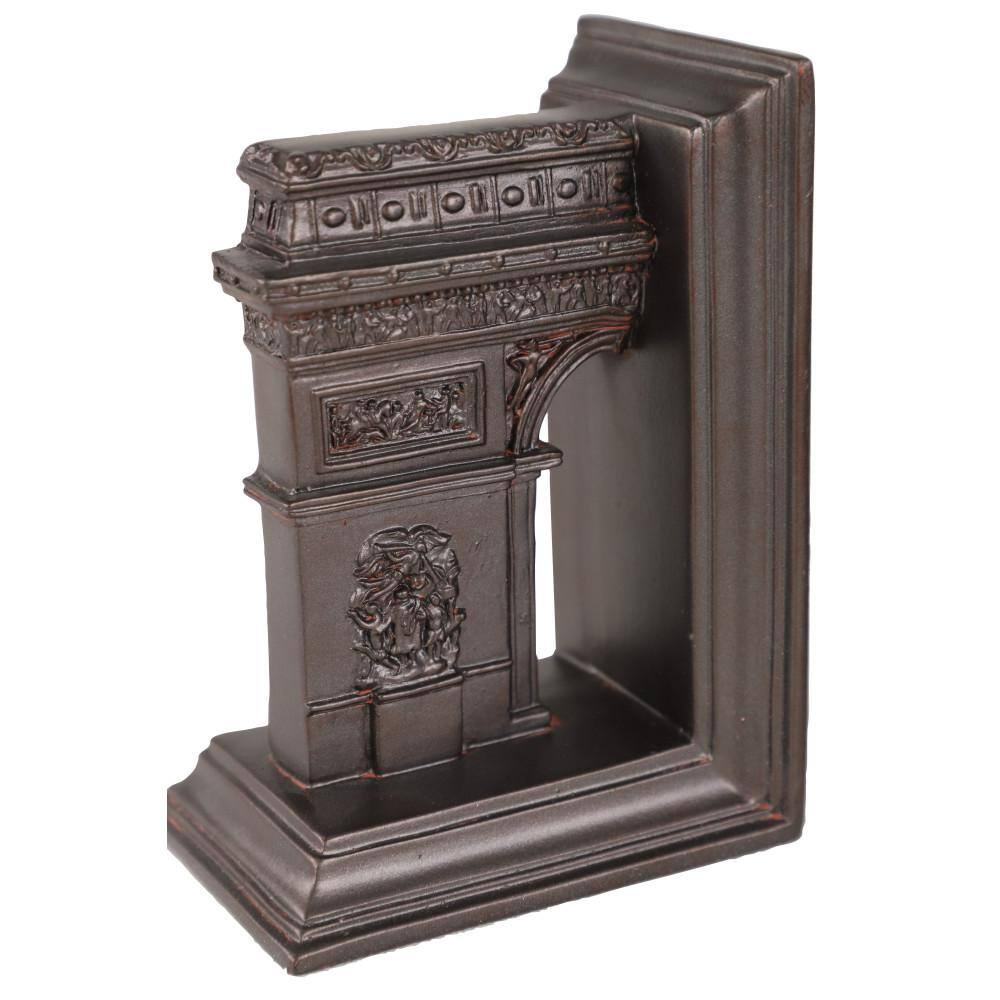 Litton Lane Dark Brown Arc De Triomphe Bookends