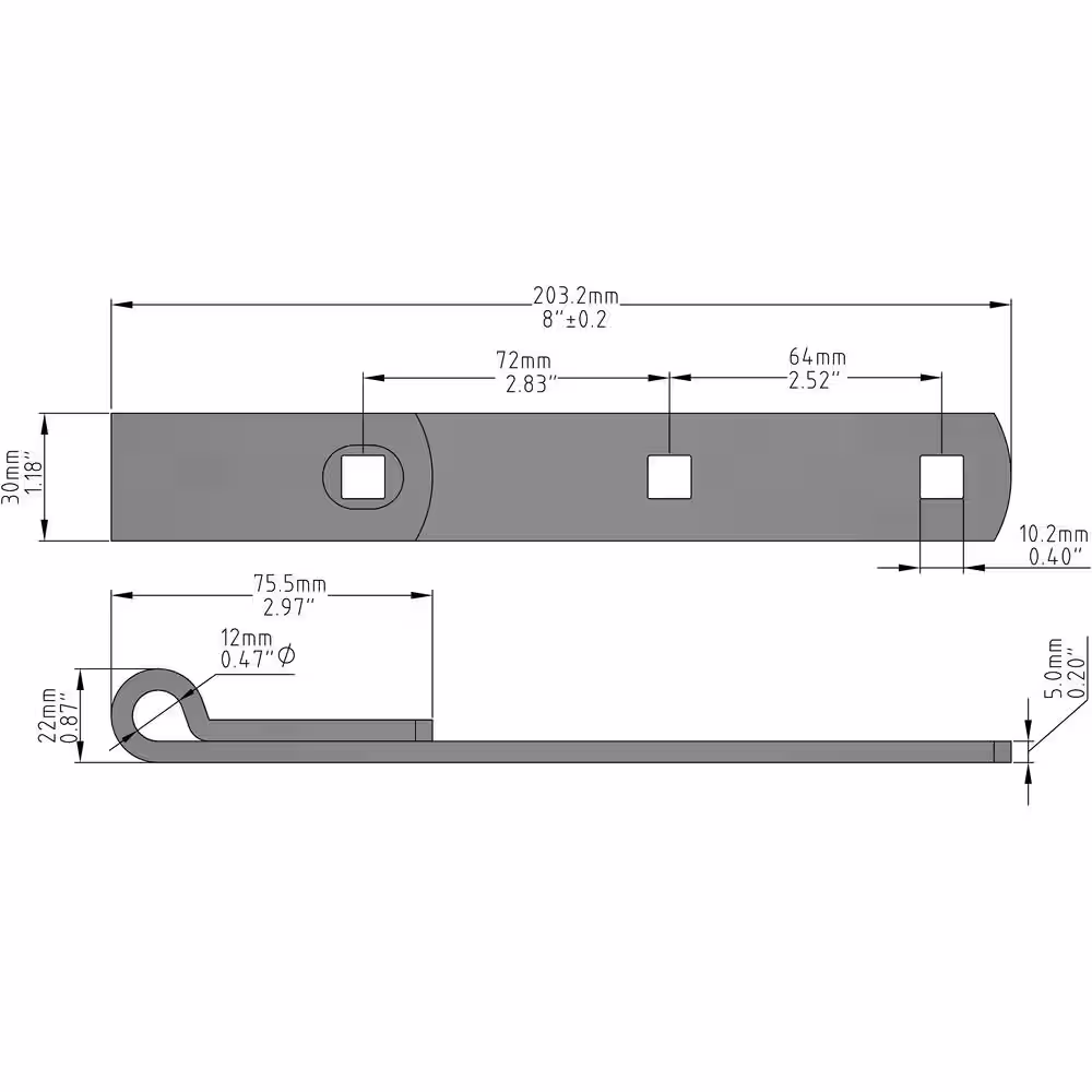 Everbilt 8 in. Zinc Plated Hinge Strap