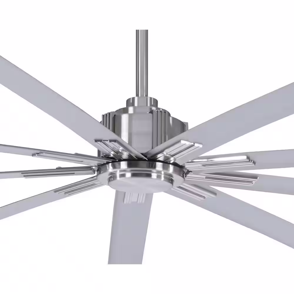 MINKA-AIRE Xtreme 96 in. Indoor Brushed Nickel Ceiling Fan with Remote Control