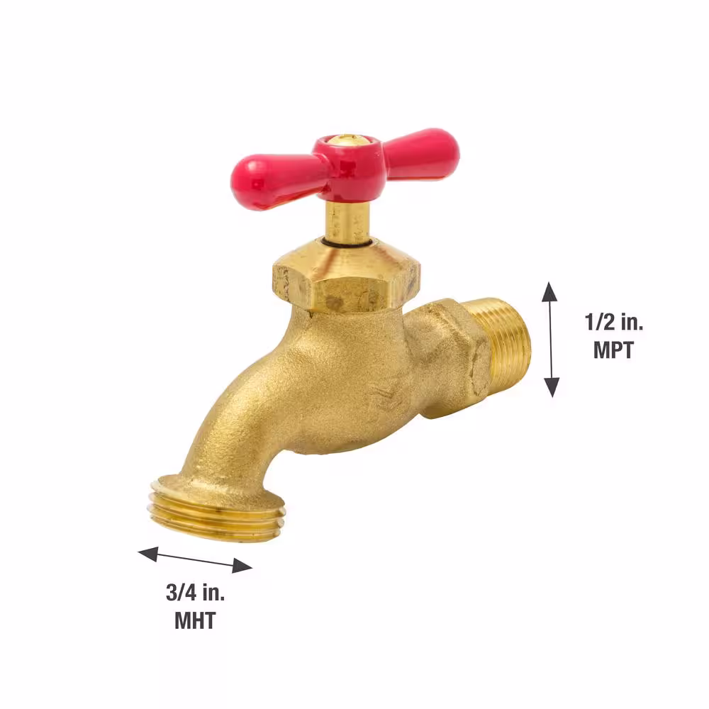 ProLine Series 1/2 in. x 3/4 in. Brass FPT x MHT Heavy-Duty Hose Bibb