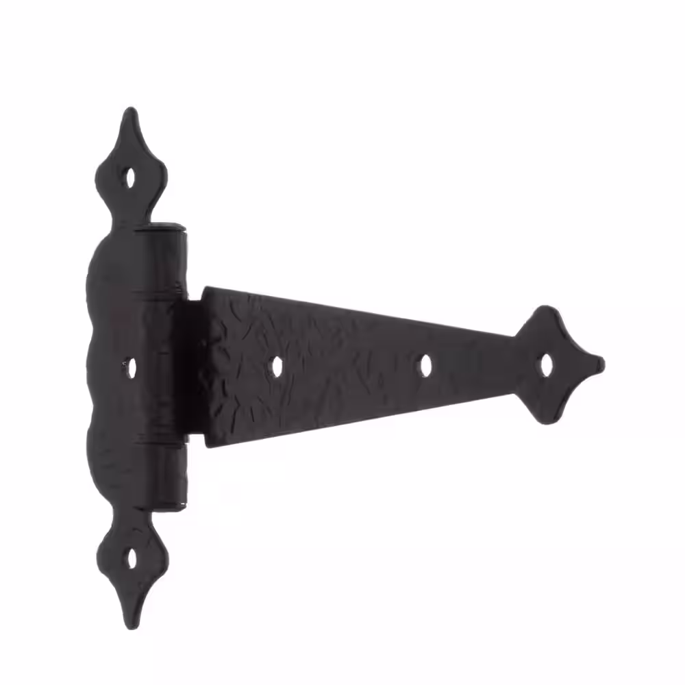 Everbilt 6 in. Black Decorative Hammered Tee Hinge