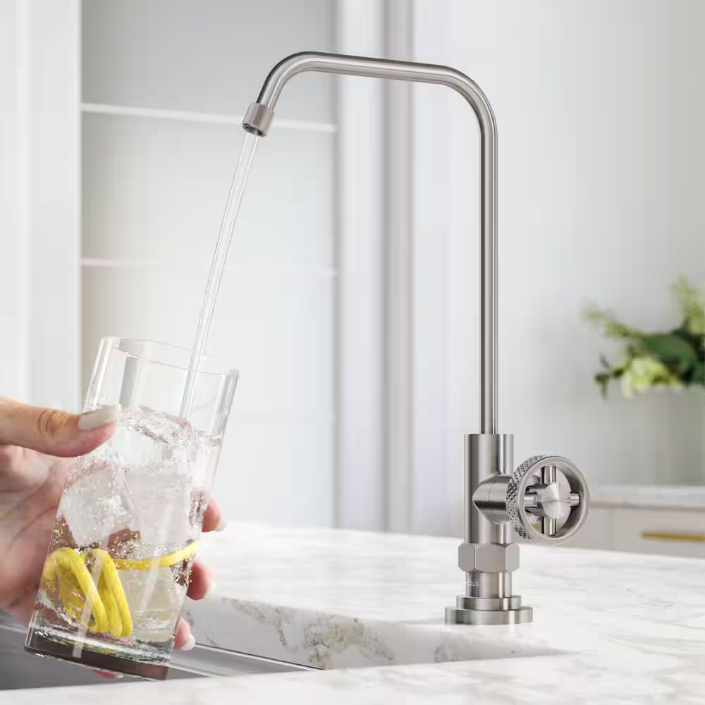 KRAUS Purita 2-Stage Under-Sink Filtration System with Urbix Single Handle Filter Faucet in Spot-Free Stainless Steel