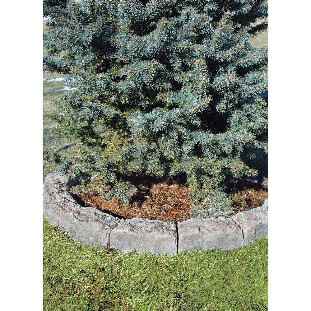 Dekorra 10 in. L x 4 in. W x 4 in. H Small Plastic Block Edging 16-Piece Kit in Tan/Brown