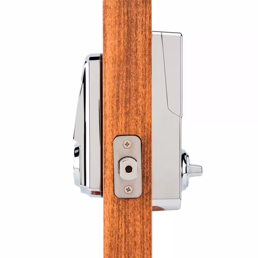 Copper Creek Heritage Z Wave Smart Home Polished Stainless Single Cylinder Electronic Deadbolt
