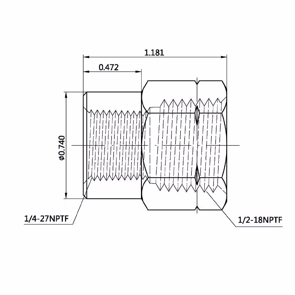 Everbilt 1/2 in. x 1/4 in. FIP Brass Reducing Coupling Fitting