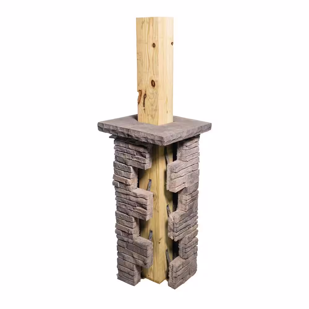 ClipStone 14 in. x 14 in. x 12 in. 1 LF Mystic NorthernLedge ColumnWrap