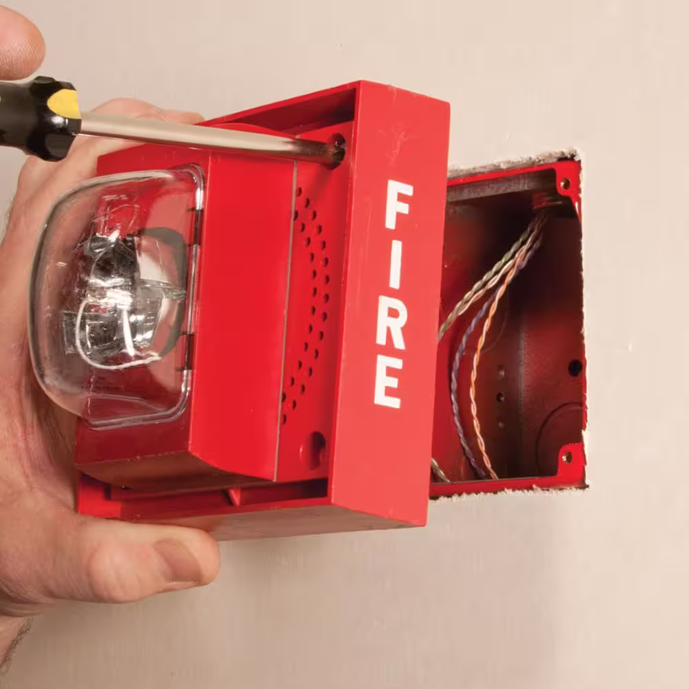 None 4 in. W x 2-1/8 in. D Steel Red 2-Gang Life Safety Welded Square Box with Eleven 1/2 in. KO's and Six TKO's, 1-Pack