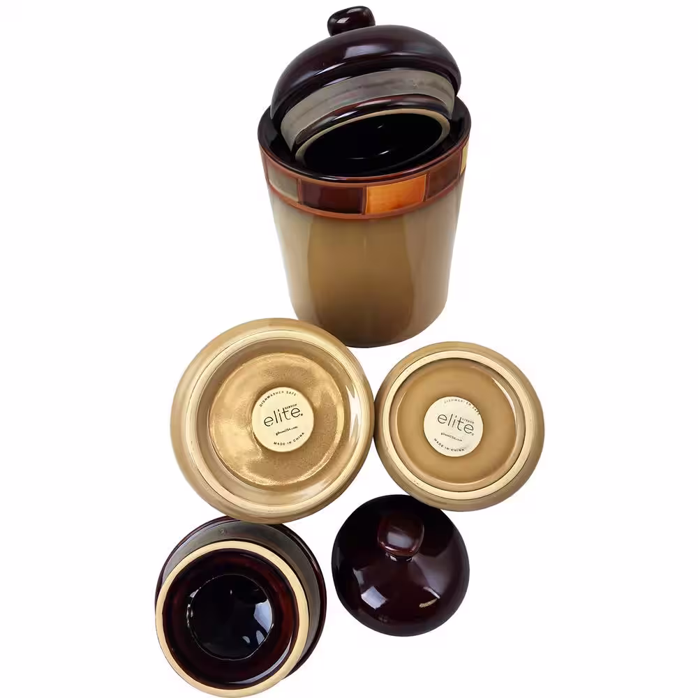 GIBSON ELITE Casa Estebana 3-Piece Stone Canister Set