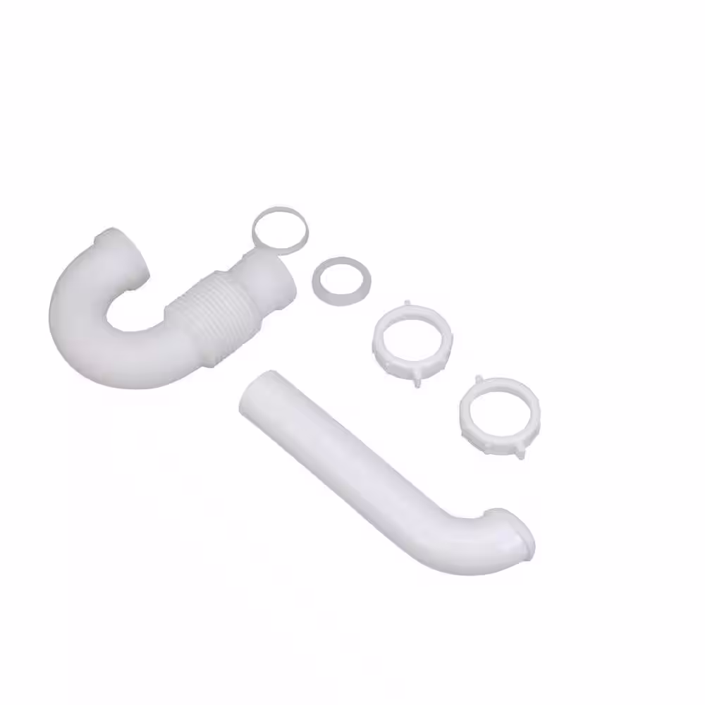 Oatey Form N Fit 1-1/2 in. White Plastic Sink Drain Flexible P-Trap