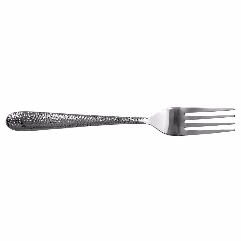 Home Basics Hammered Finish Silver 18/0 Stainless Steel Dinner Fork Set (Set of 4)