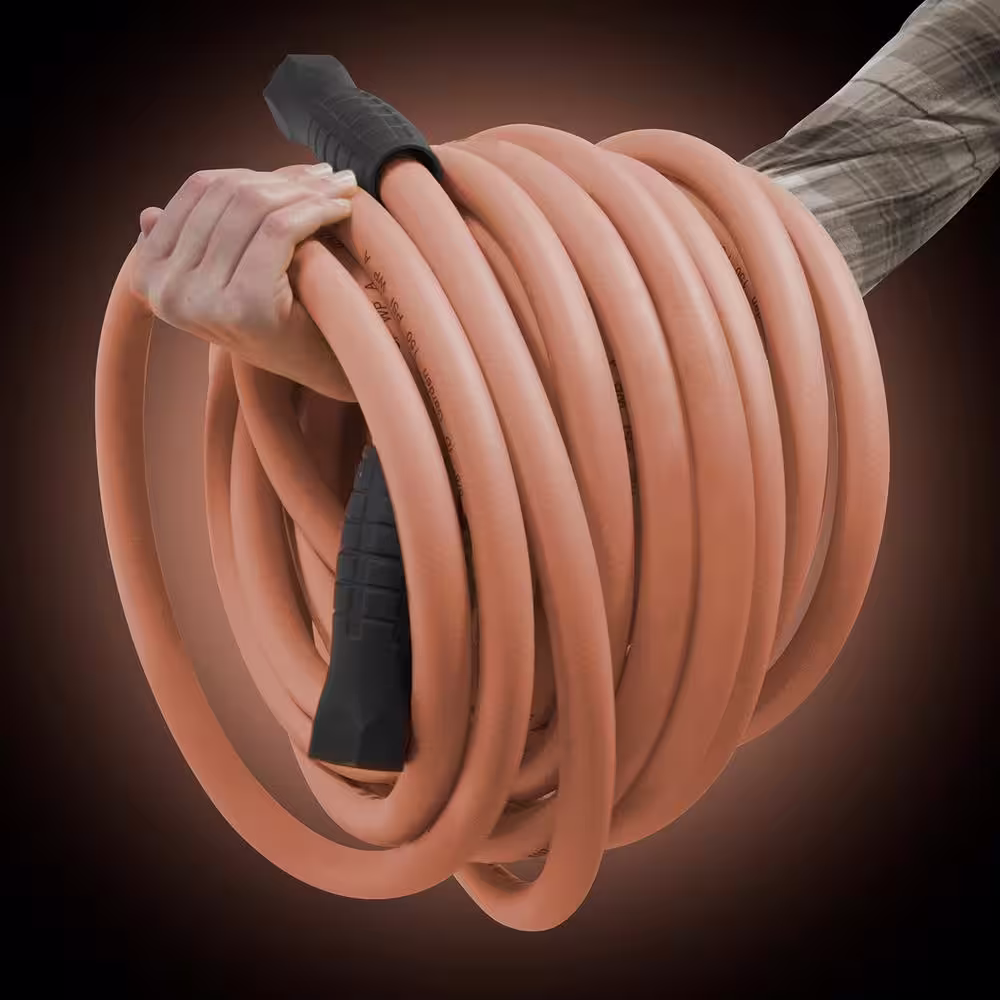 Flexzilla 5/8 in. x 50 ft. 3/4-11.5 GHT Fittings Colors Garden Hose with SwivelGrip Connections in Red Clay