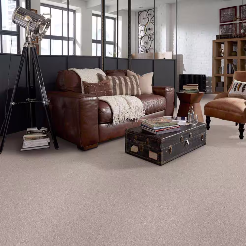 Home Decorators Collection Brave Soul I - Tasty Warm - Beige 34.7 oz. Polyester Texture Installed Carpet