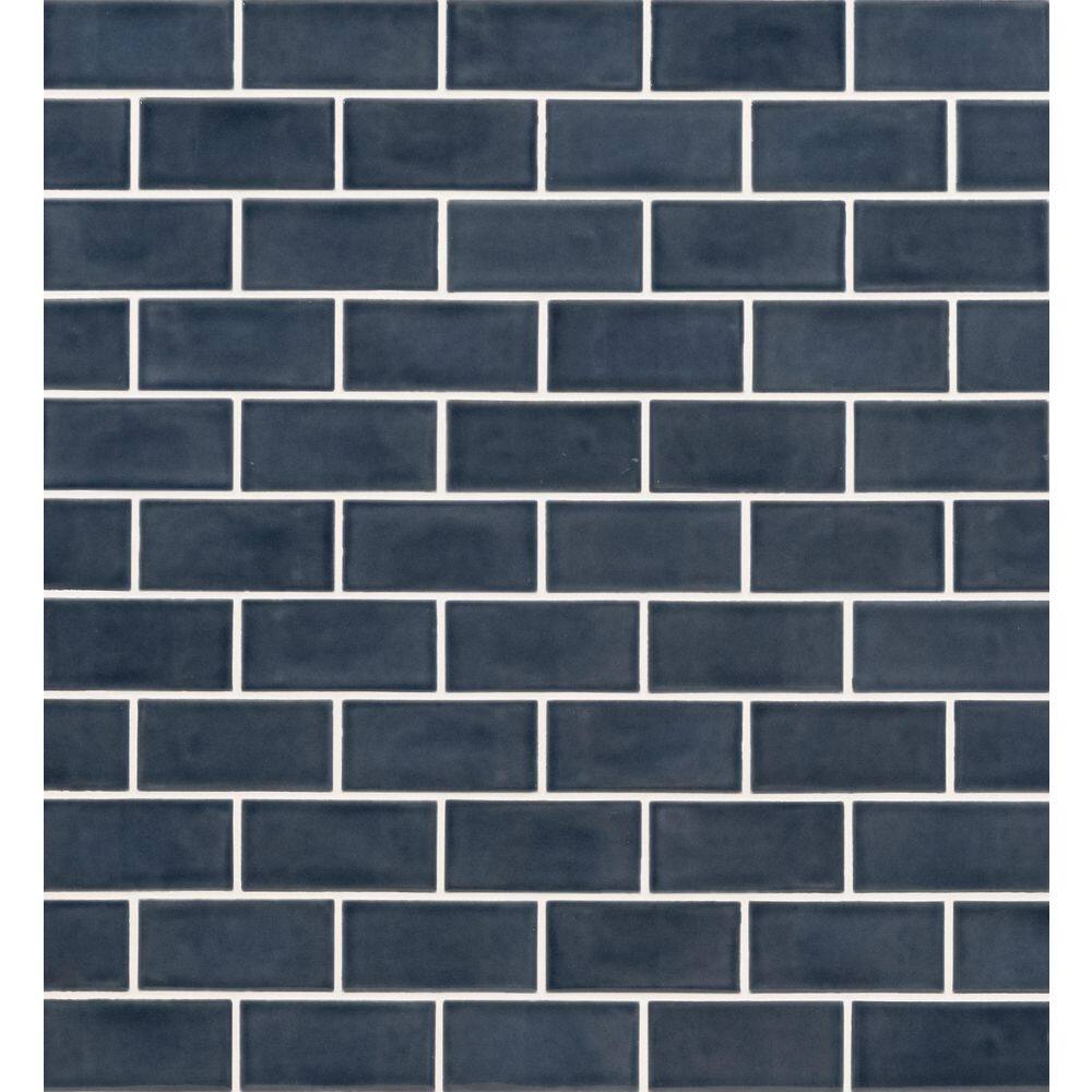 MSI Bay Blue Handcrafted Glossy 3 in. x 6 in. Ceramic Subway Wall Tile (1.04 sq. ft./Case)