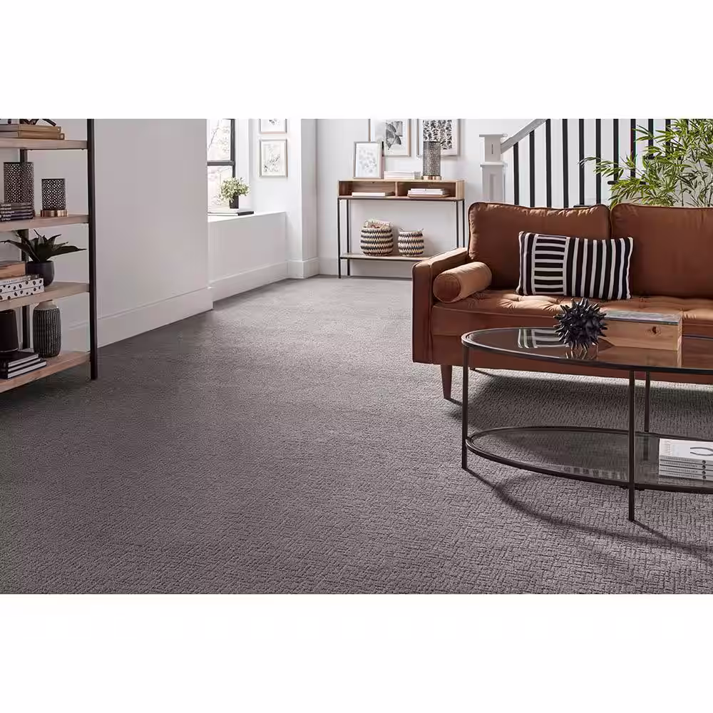 Home Decorators Collection Brasswick  - Cape Cod - Gray 24 oz. Polyester Pattern Installed Carpet