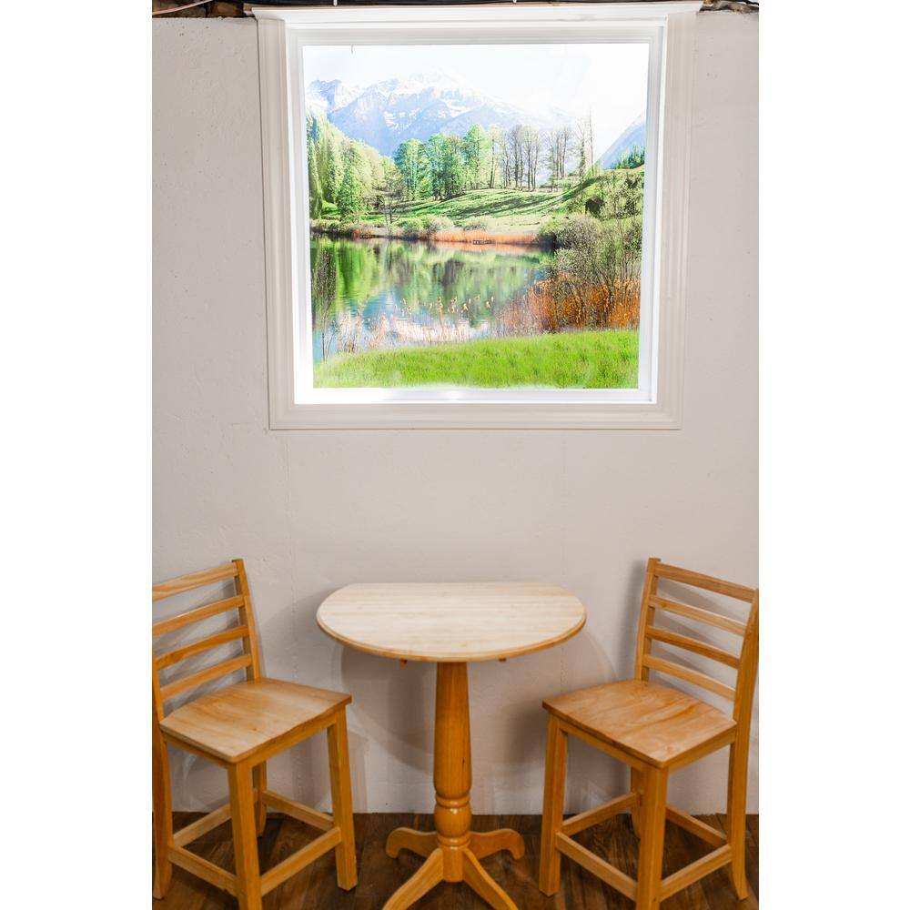 Biggies Flower View - Weather Proof Scene for Window Wells or Wall Mural - 100 in. x 60 in.