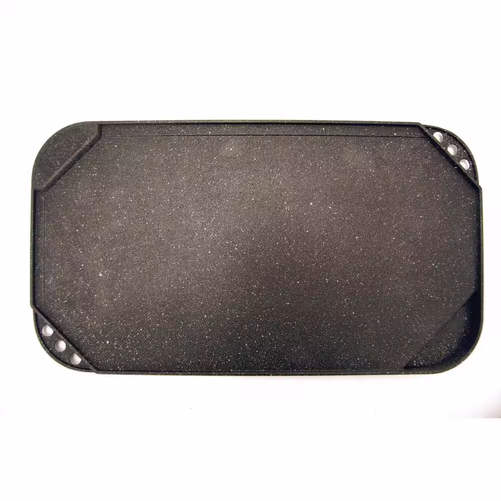 Starfrit The Rock Aluminum 10.6 in. x 19.5 in. Reversible Grill/Griddle