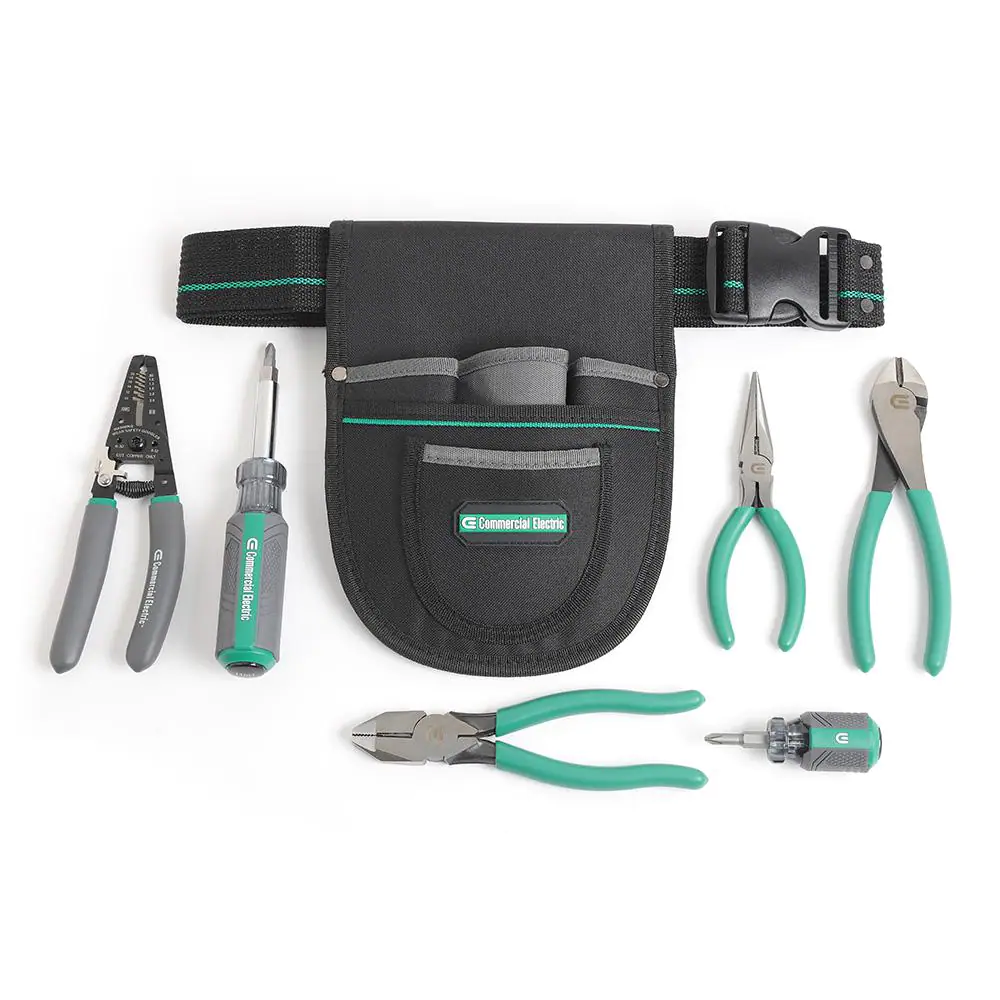 Commercial Electric Electrician's Tool Set (7-Piece) with Pouch