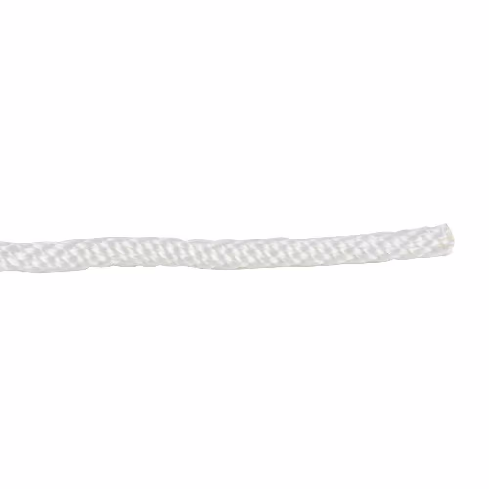 Everbilt 3/8 in. x 400 ft. Polyester Solid Braid Rope, White