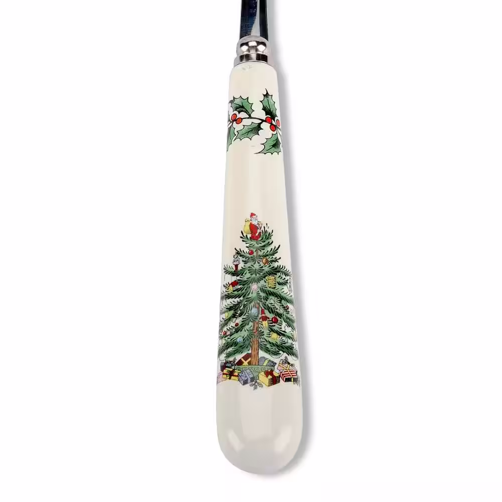 Spode Christmas Tree Stainless Steel Cake Slice with Ceramic Handle