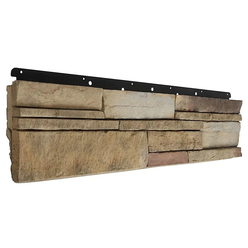 Boral 8 in. x 36 in. Versetta Stone Flat Ledgestone Plum Creek Siding (6-Bundles)