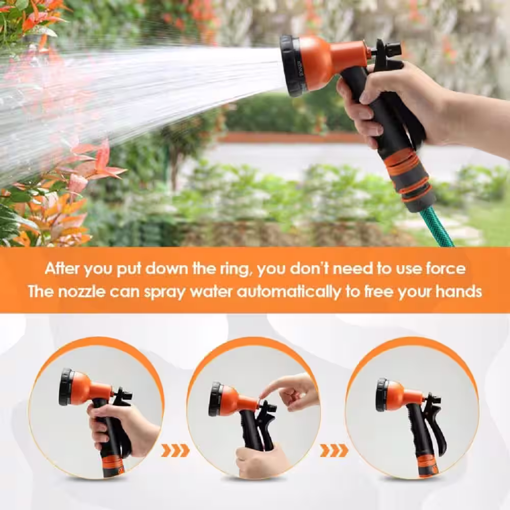 ITOPFOX 1/2 in. dia. x 49 ft. Home and Garden Retractable Hose Reel Wall Mounted With Hose Nozzle