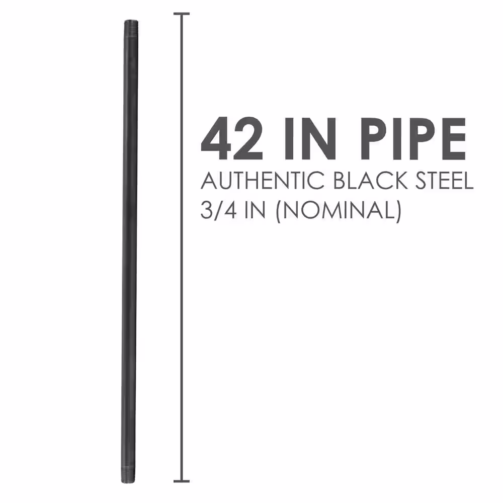 STZ 3/4 in. x 3.5 ft. Black Steel Sch. 40 Cut Pipe