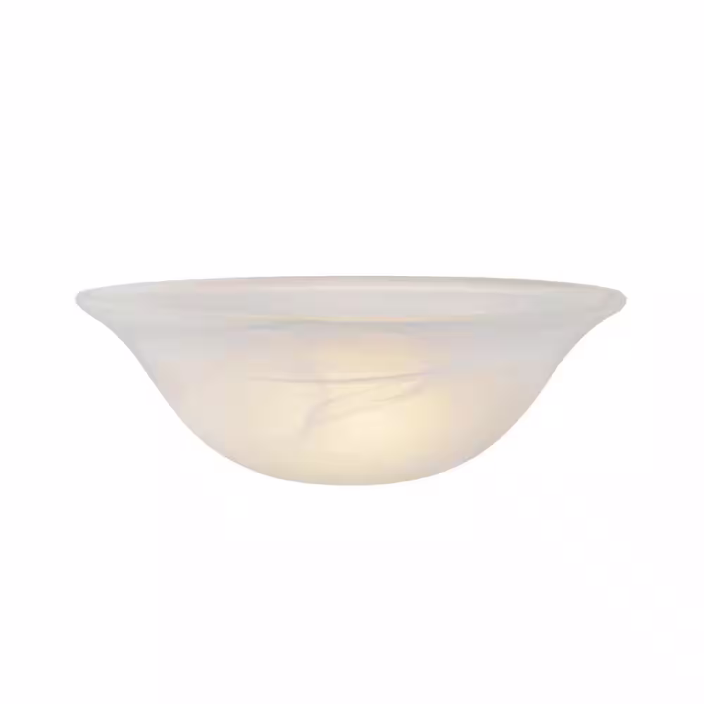 Aspen Creative Corporation 4-3/4 in. H x 14 in. Dia/Alabaster Glass Shade For Torchiere Lamp, Swag Lamp and Pendant.