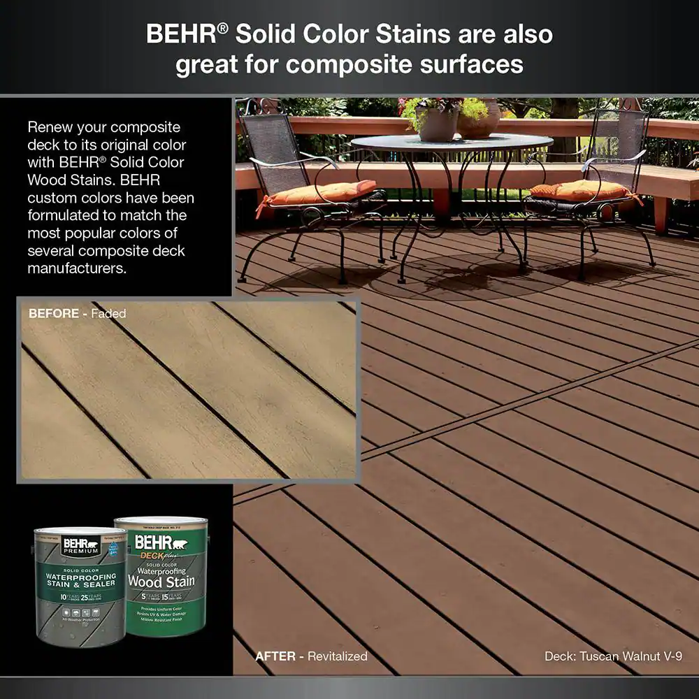 BEHR PREMIUM 1 qt. White Base Solid Color Waterproofing Exterior Wood Stain and Sealer