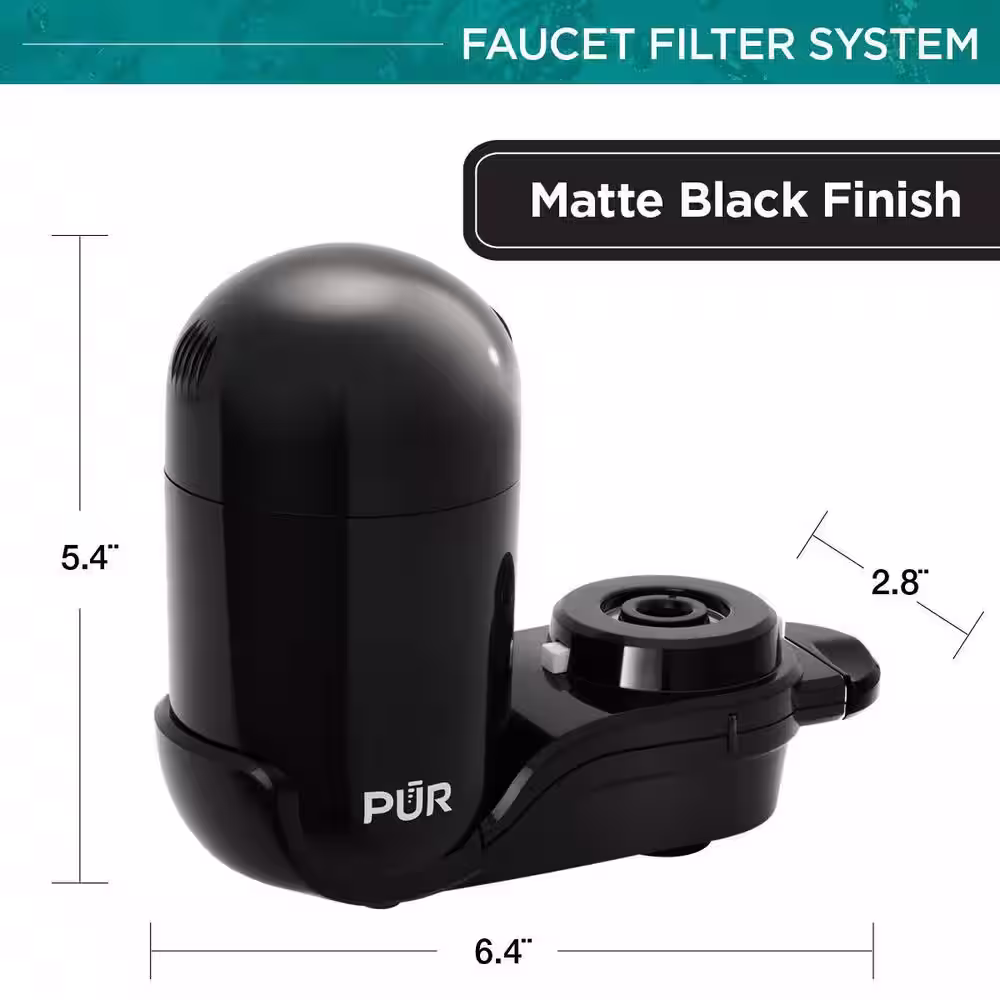 PUR PLUS Faucet Mount Filtration System, Black