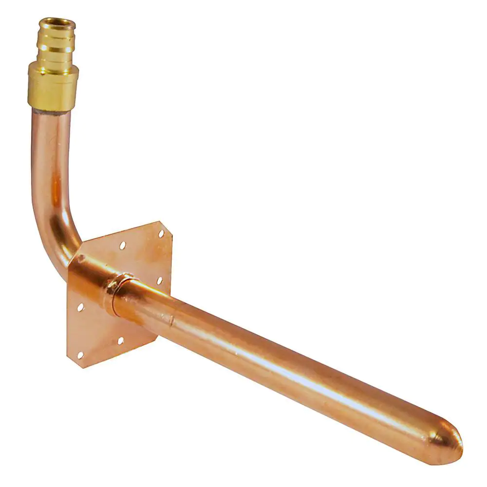 Apollo 8 in. x 1/2 in. Copper PEX-A Expansion Barb Stub-Out 90-Degree Elbow with Flange