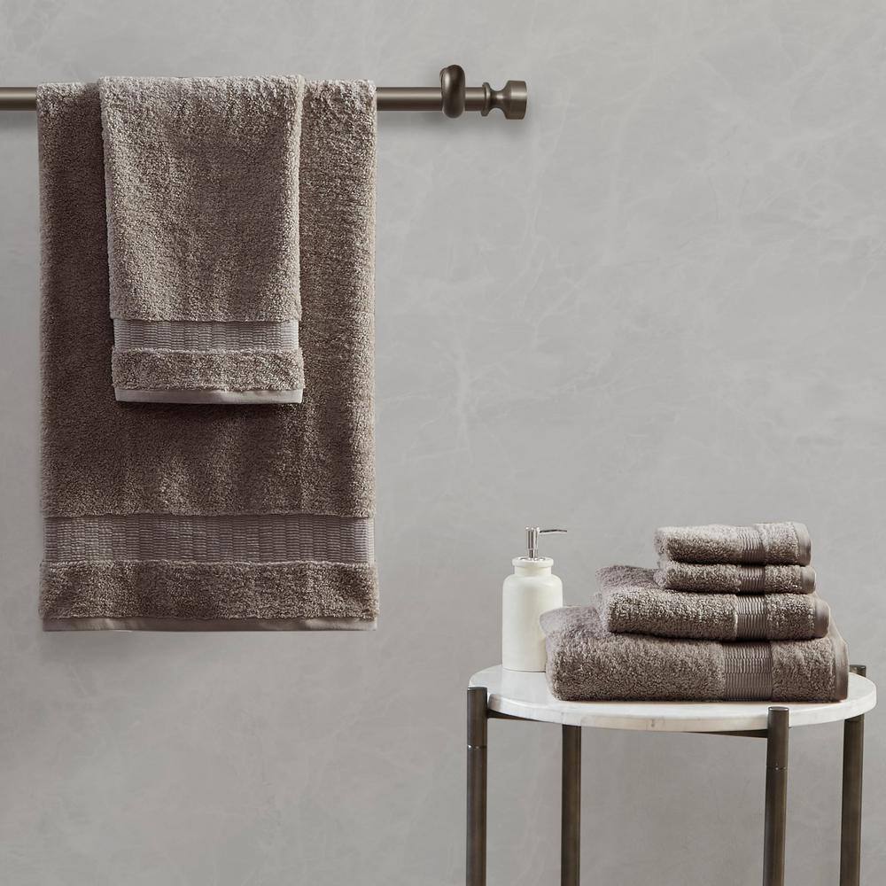 None Luxor 6-Piece Taupe 100% Egyptian Cotton Bath Towel Set