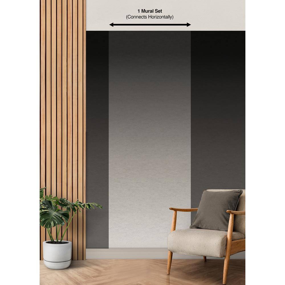 RoomMates Charcoal Grey Aura Ombre Abstract Peel and Stick Wall Mural