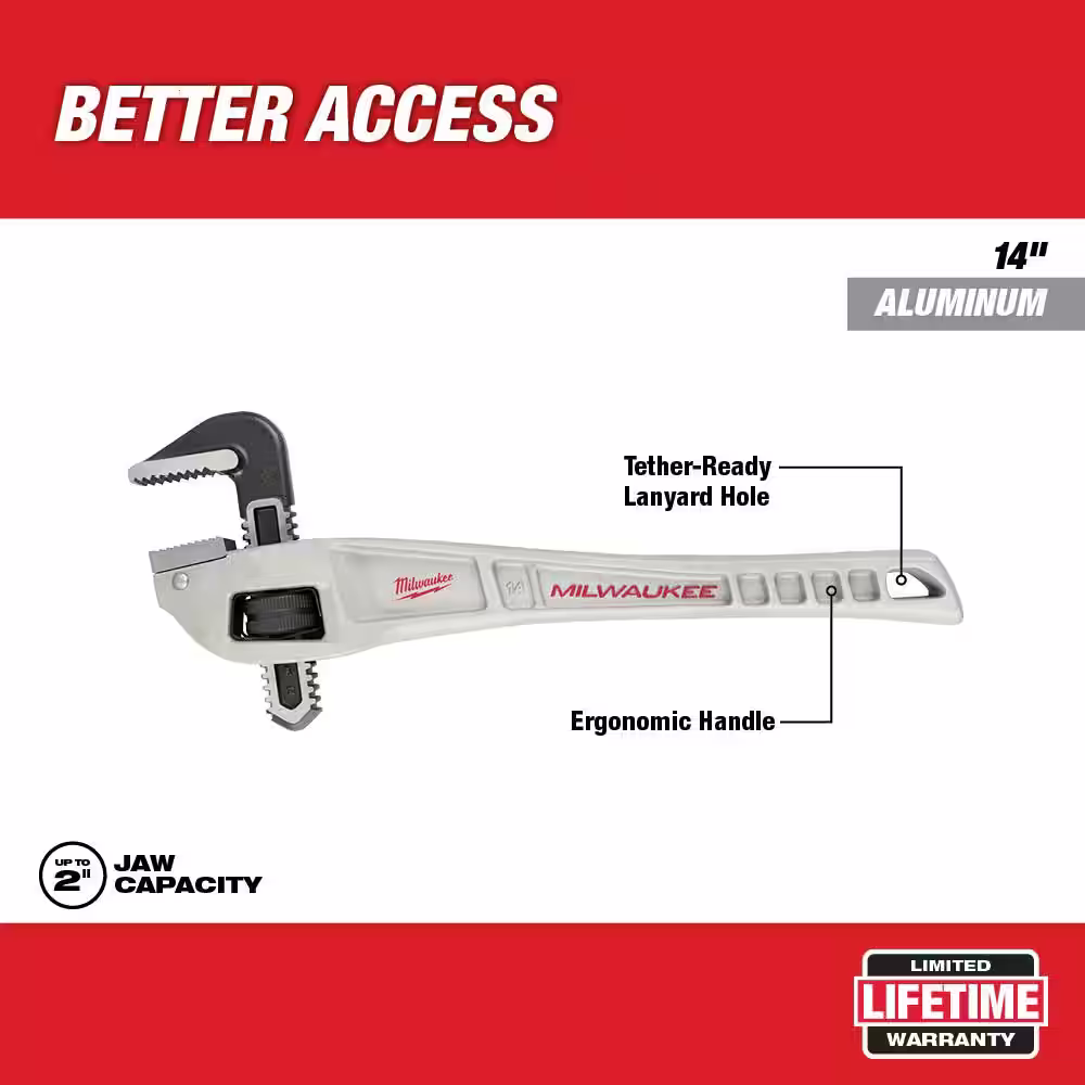 Milwaukee 14 in. Aluminum Offset Pipe Wrench