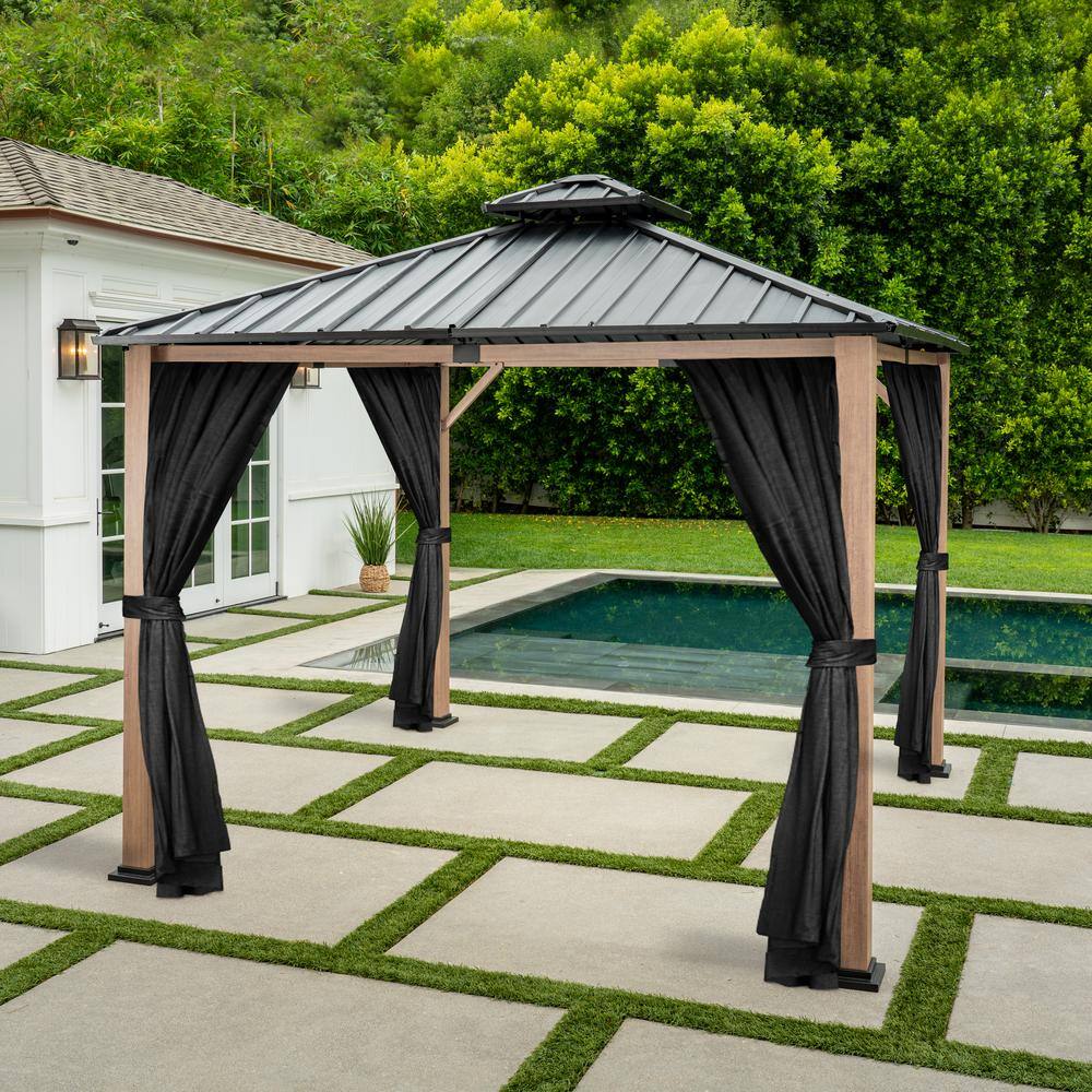 Hampton Bay 9.8 ft. x 9.8 ft. Lorston Gazebo Outdoor Patio Replacement Netting