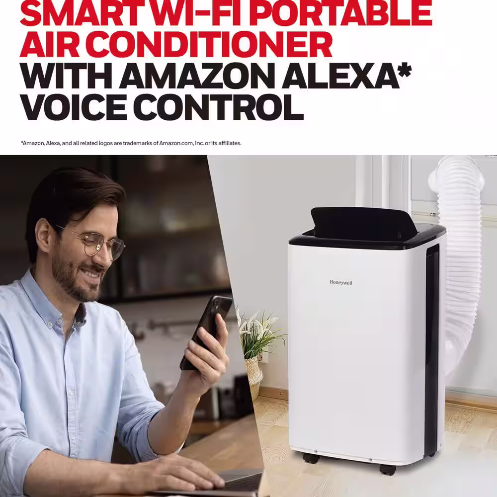 Honeywell Smart WiFi Portable Air Conditioner and Dehumidifier with Alexa Voice Control
