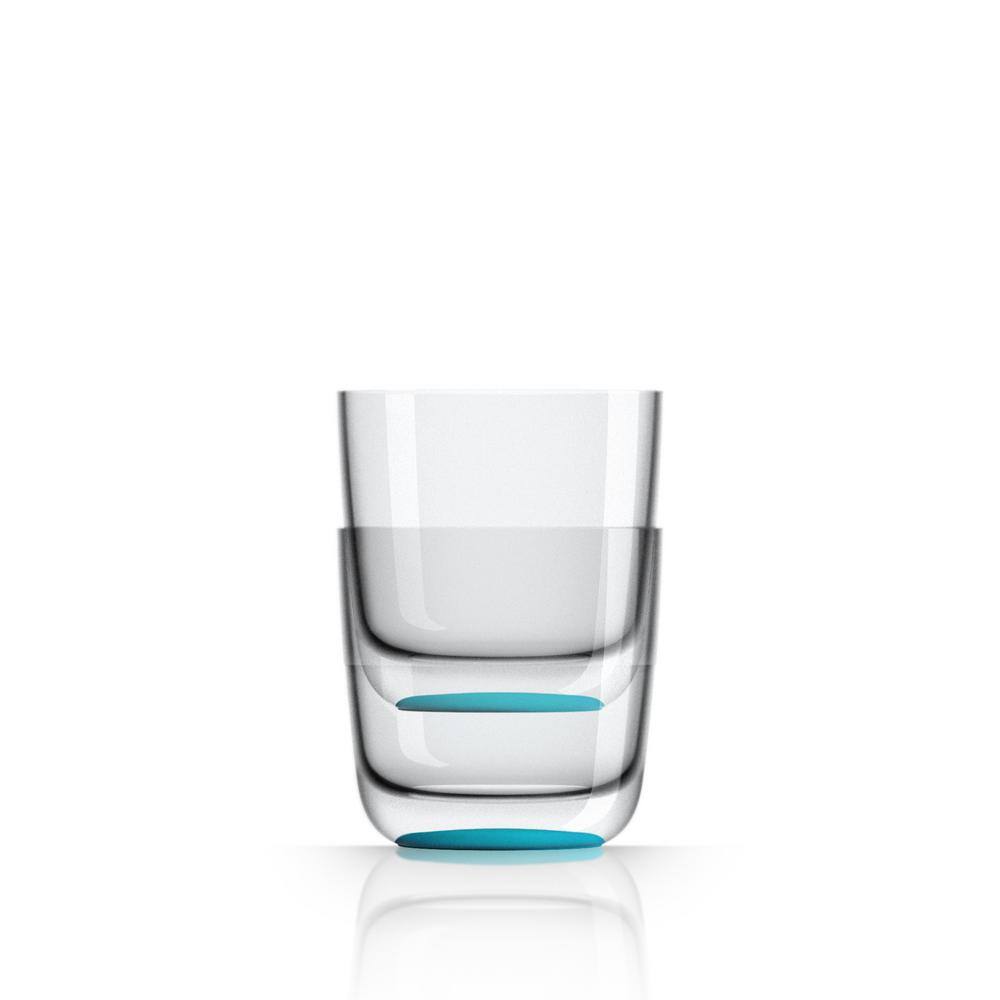 Palm Outdoor Australia Marc Newson Non-slip Forever-unbreakable 10 oz. Whisky/Stemless-wine Tritan with Vidid-blue Non-Slip Base (2-Pack)