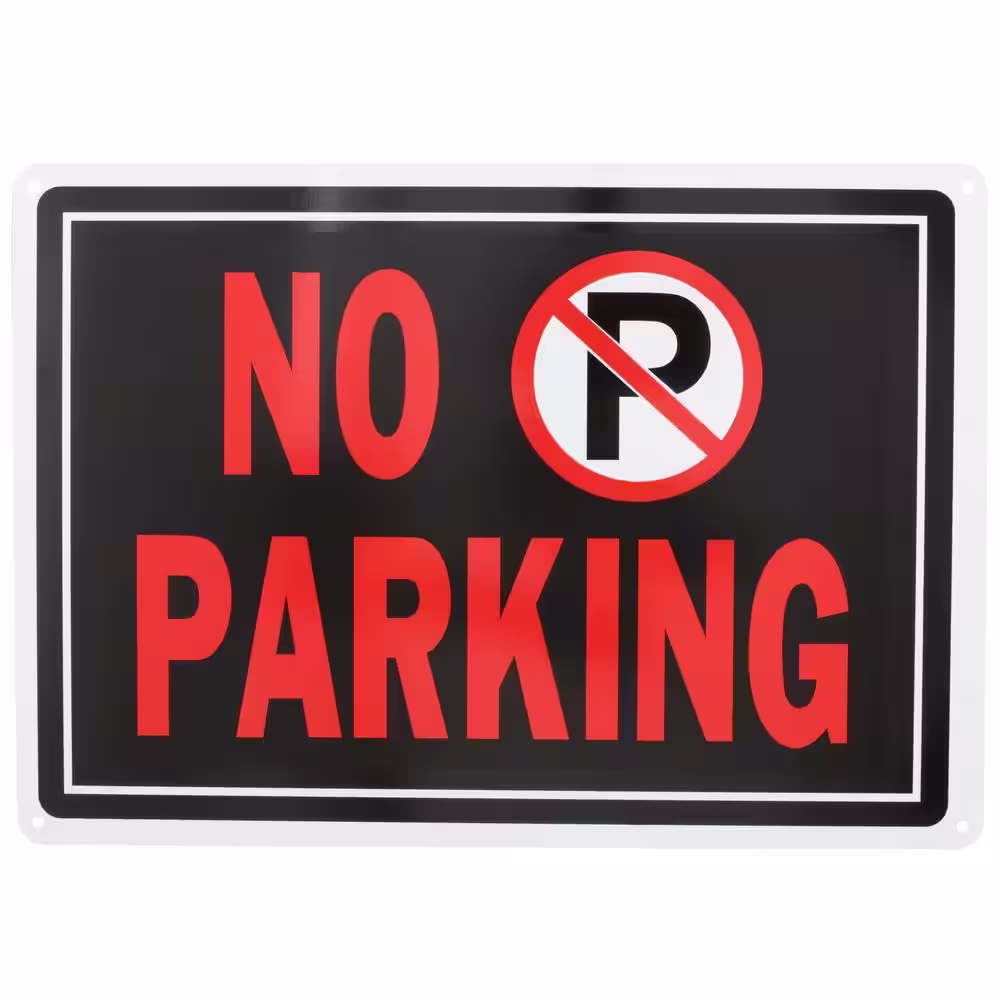 Everbilt 10 in. x 14 in. Aluminum No Parking Sign