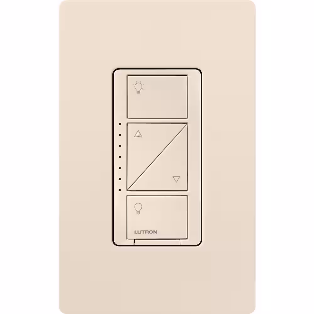 Lutron Caseta Smart Dimmer Switch for Wall & Ceiling Lights, 150W LED, Light Almond (PD-6WCL-LA)