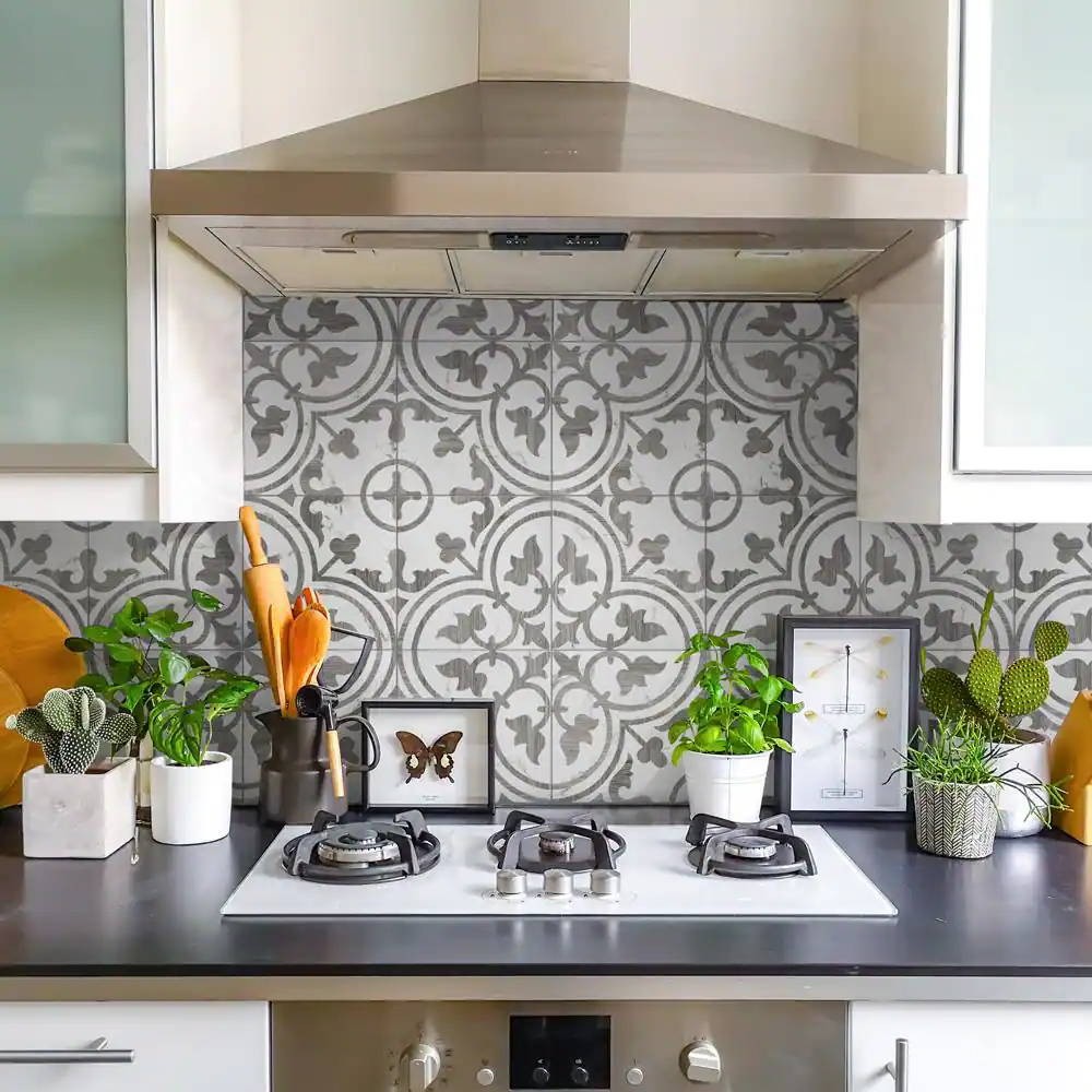 Merola Tile Llama Arte Loire Silver Smoke 9-3/4 in. x 9-3/4 in. Porcelain Floor and Wall Tile (10.88 sq. ft./Case)