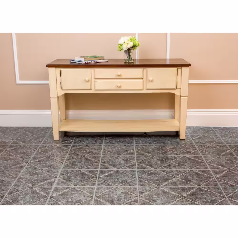 ACHIM Tivoli Metallic Marble 12 in. x 12 in. Peel and Stick Diamond Pattern Vinyl Tile (45 sq. ft./case)