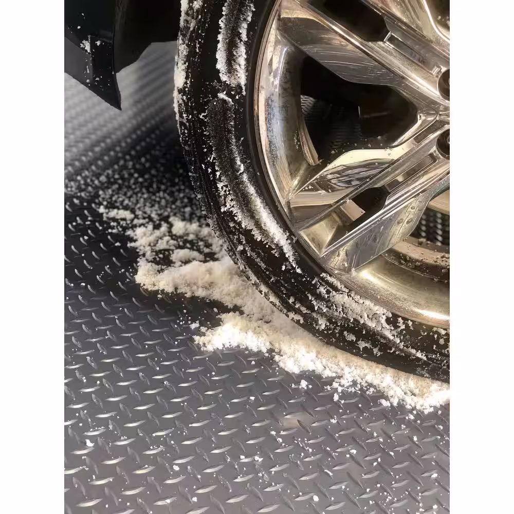 G-Floor Diamond Tread 7.5 ft. x 17 ft. Slate Grey Commercial Grade Vinyl Garage Flooring Cover and Protector