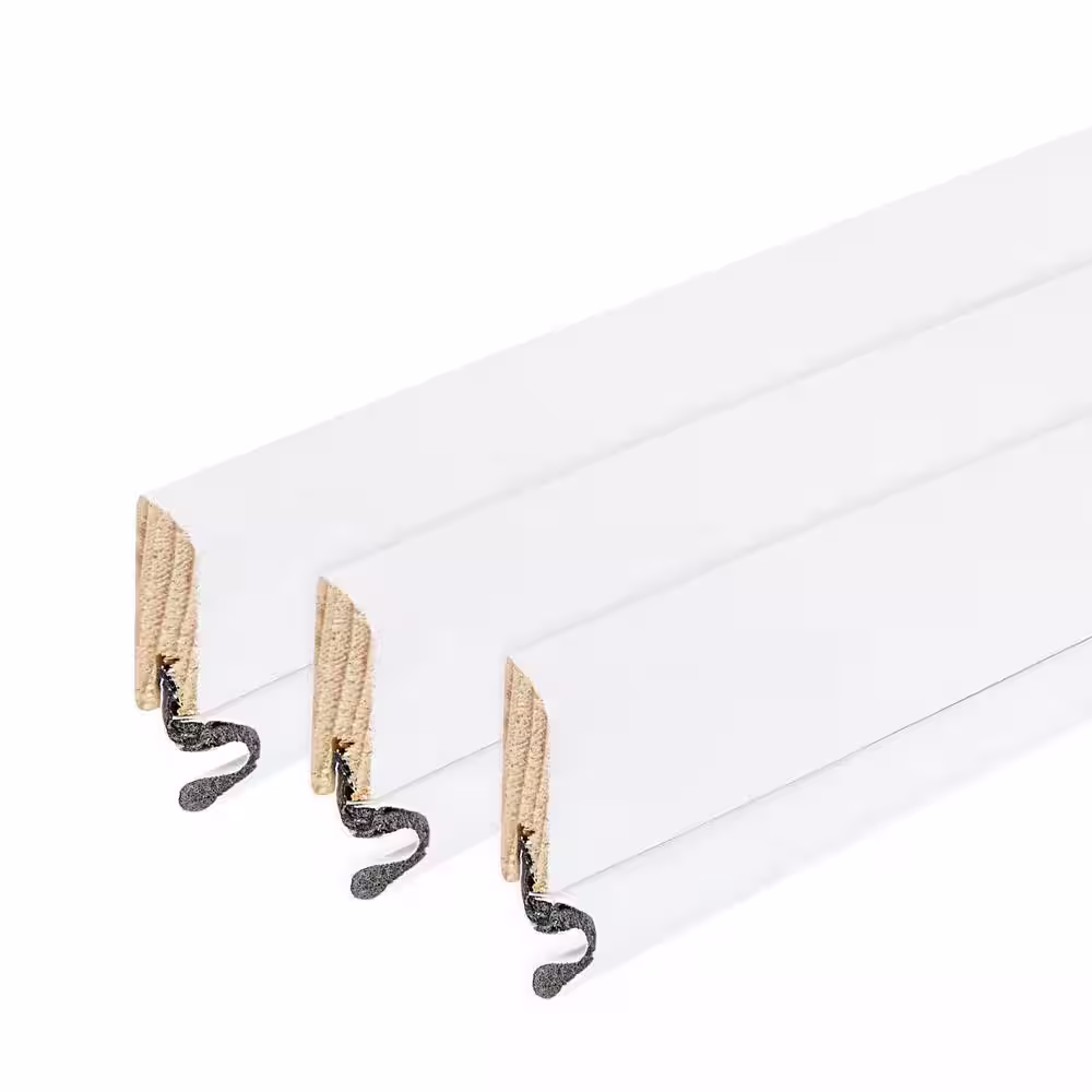 M-D Building Products 36 in. x 84 in. White Compression Door Jamb Weathersrtip Set with Wood Stop